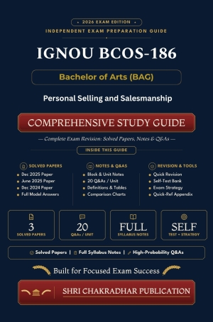 IGNOU BCOS-186 Book (Personal Selling and Salesmanship) | Study Guide