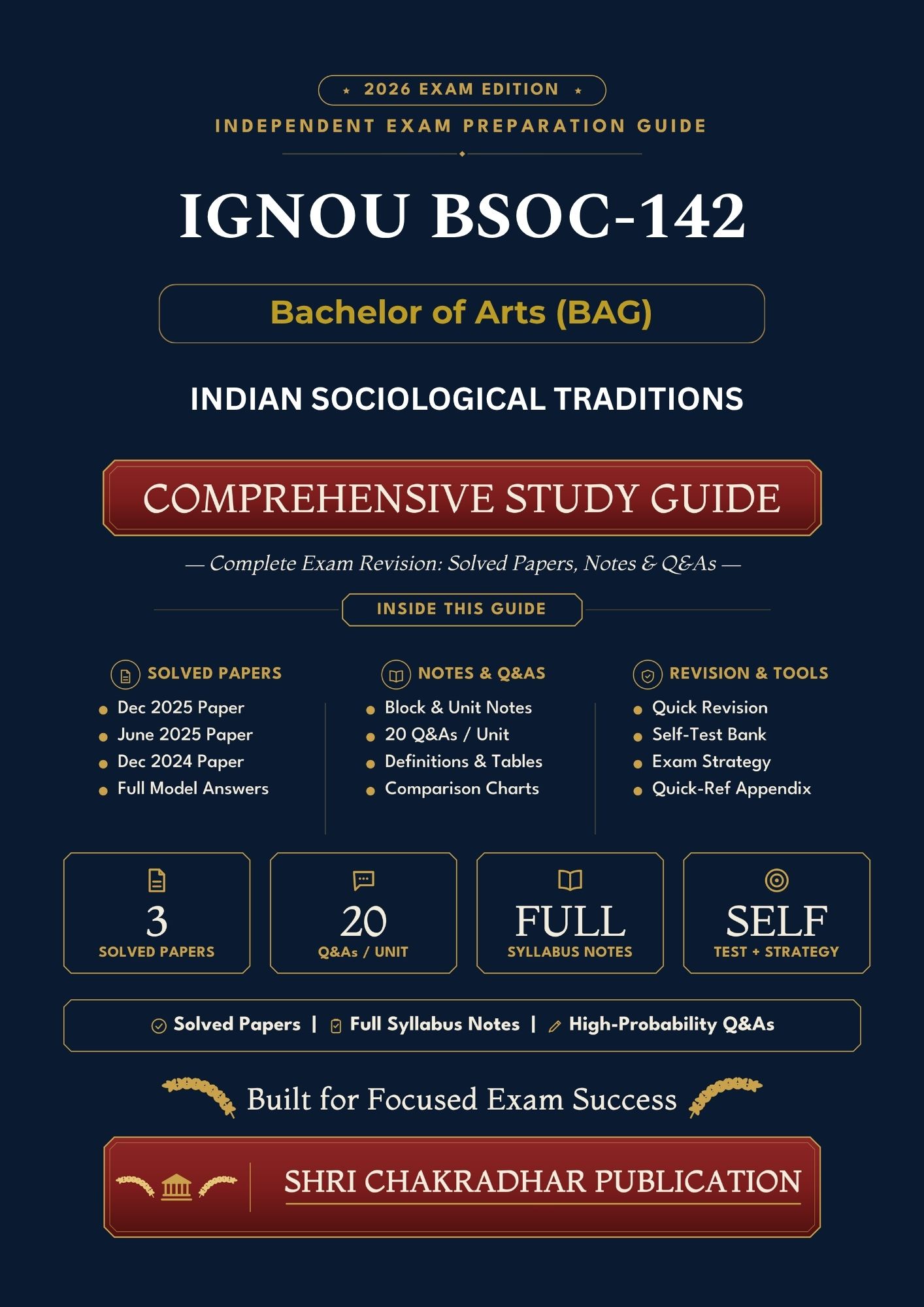 IGNOU BSOC-142 Book (INDIAN SOCIOLOGICAL TRADITIONS) | Study Guide
