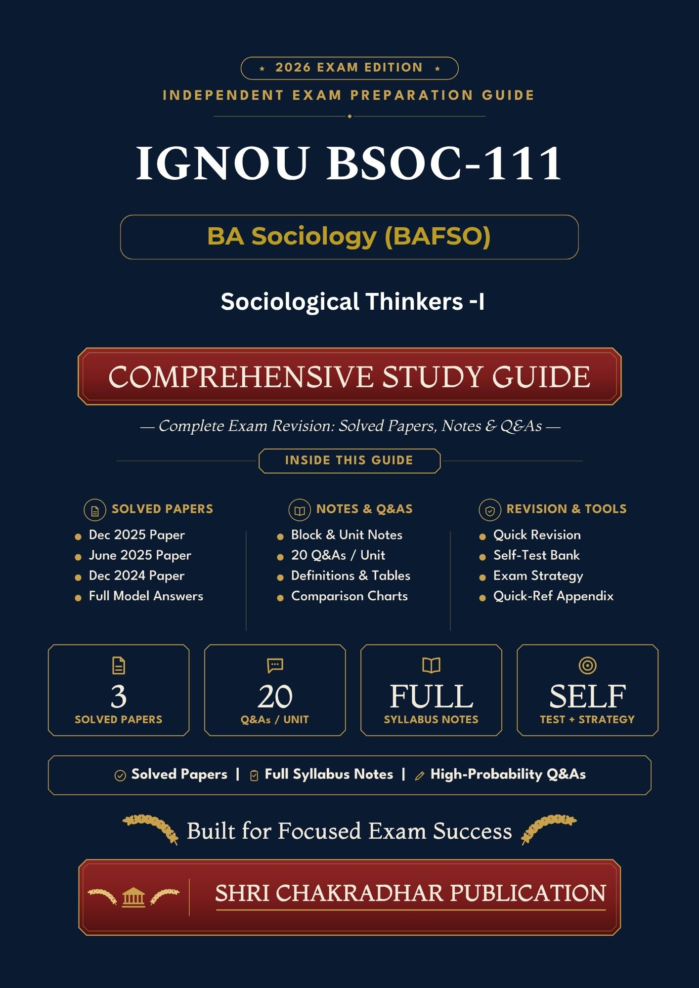 IGNOU BSOC-111 Book (Sociological Thinkers-I) | Study Guide