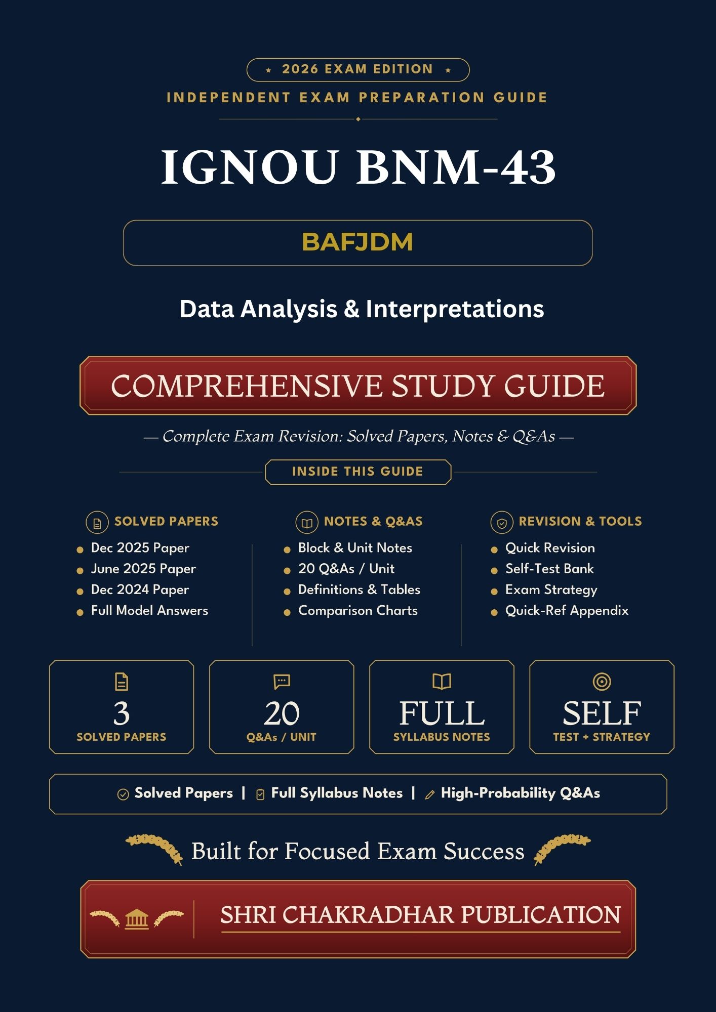 IGNOU BNM-043 Book (Data Analysis & Interpretations) | Study Guide