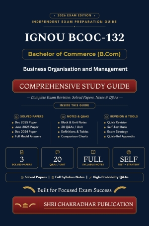 IGNOU BCOC-132 Book (Business Organisation and Management) | Study Guide