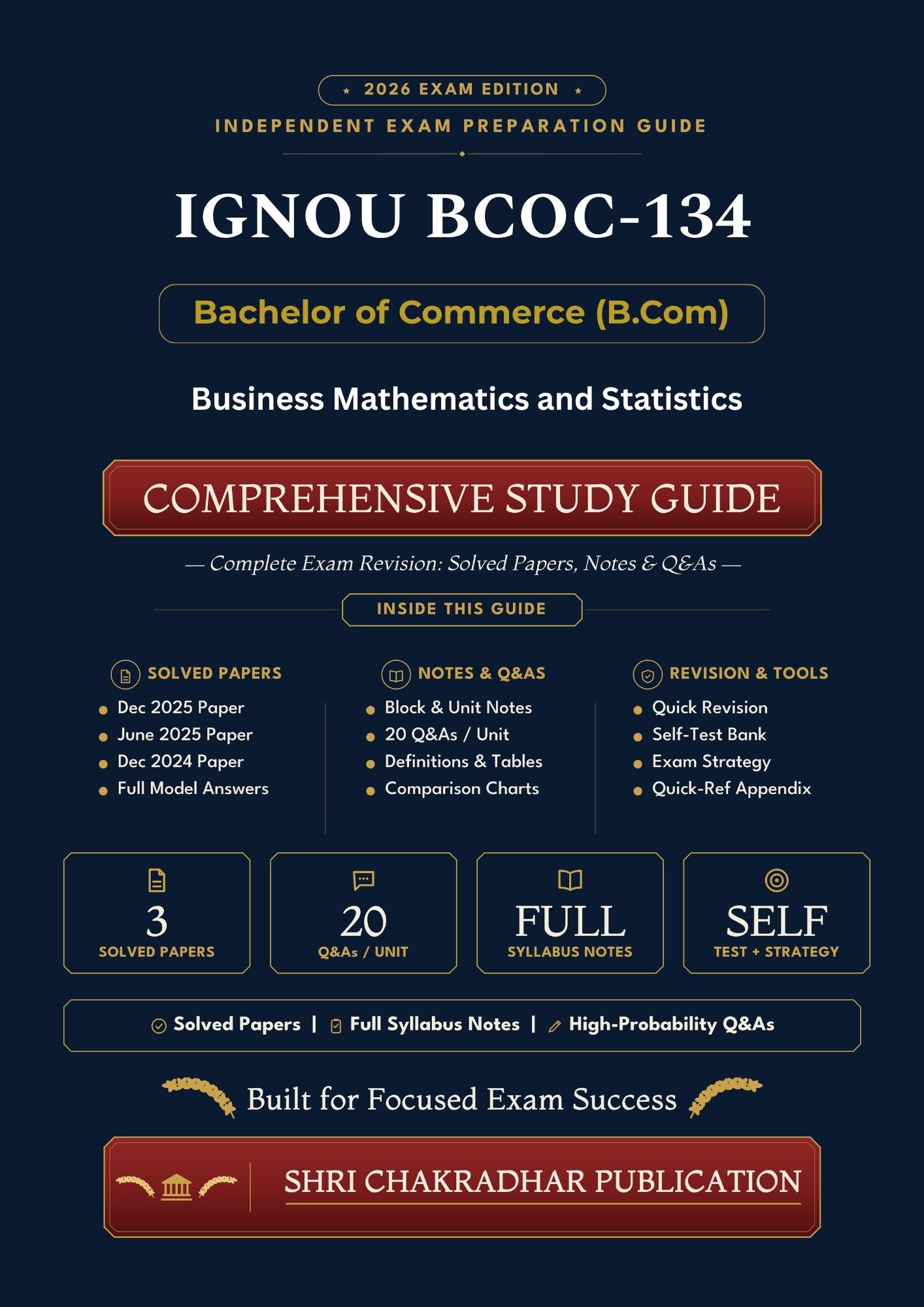 IGNOU BCOC-134 Book (Business Mathematics and Statistics) | Study Guide