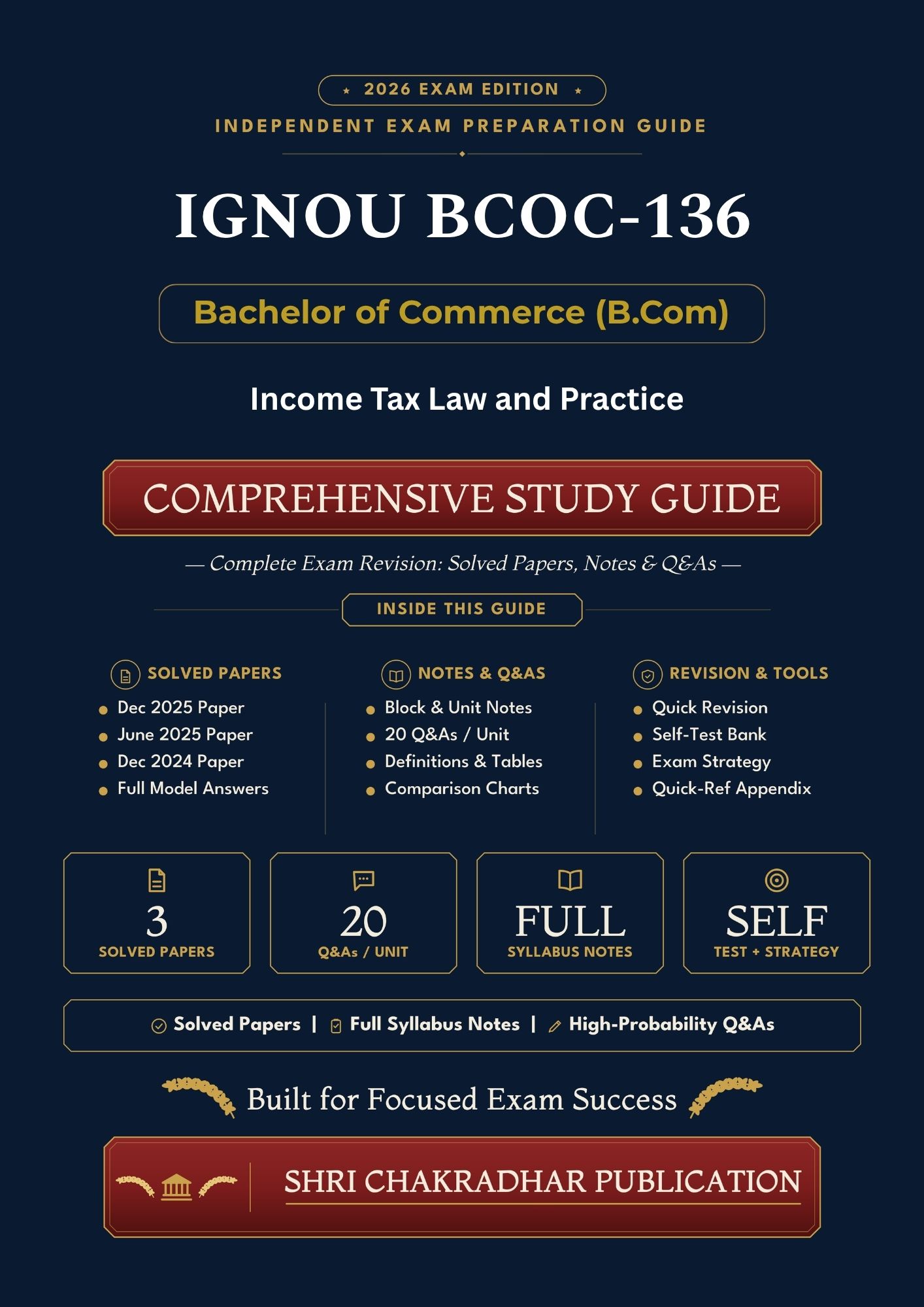 IGNOU BCOC-136 Book (Income Tax Law and Practice) | Study Guide