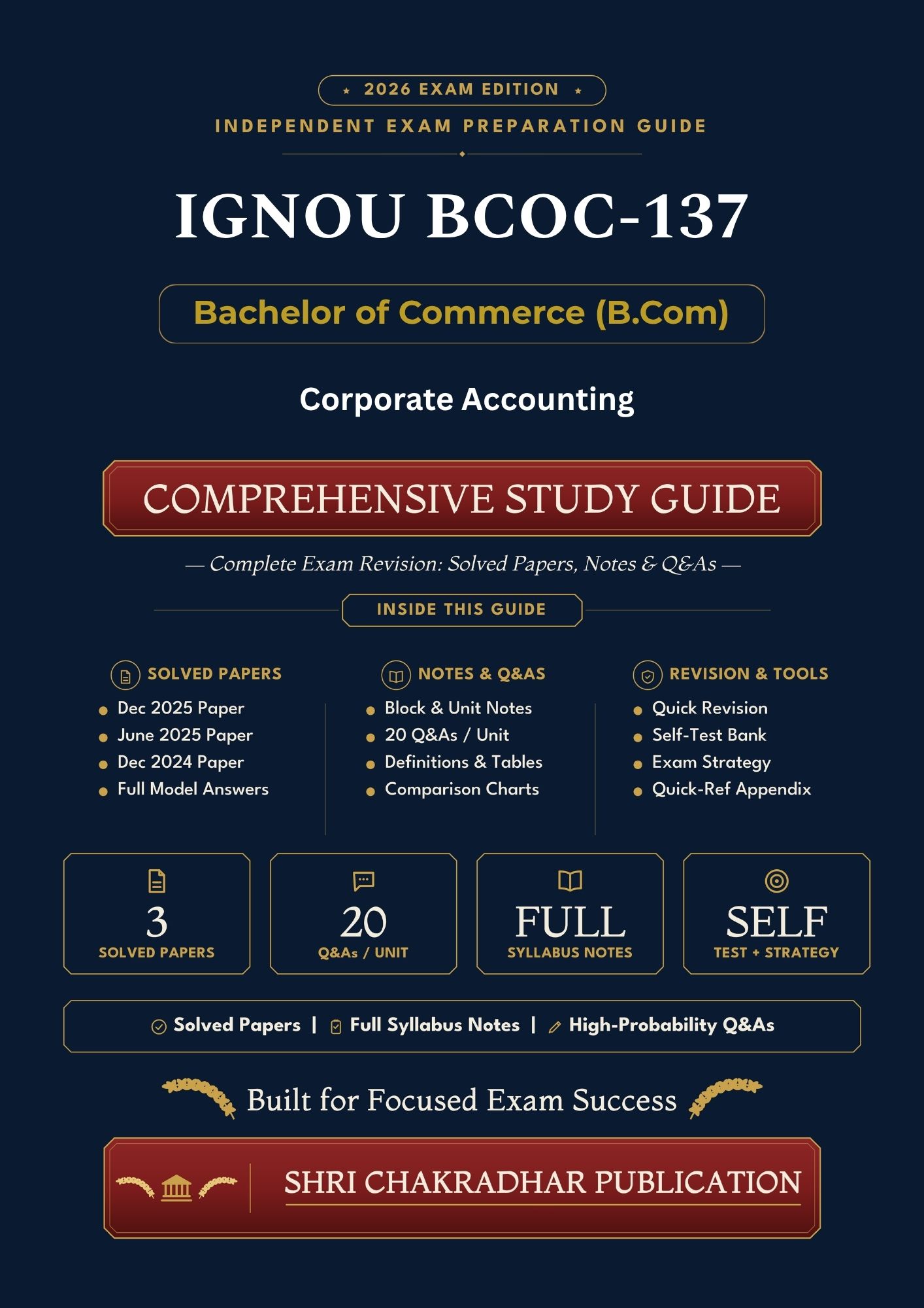 IGNOU BCOC-137 Book (Corporate Accounting) | Study Guide