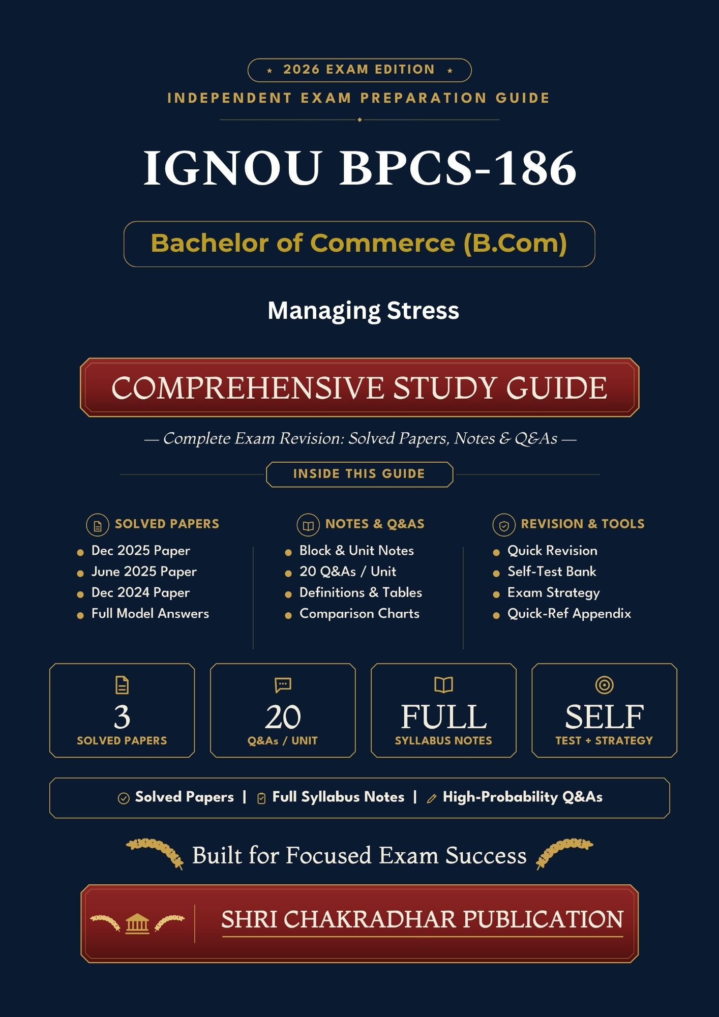 IGNOU BPCS-186 Book (Managing Stress) | Study Guide