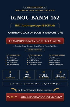 IGNOU BANM-162 Book (Anthropology of Society and Culture) | Study Guide