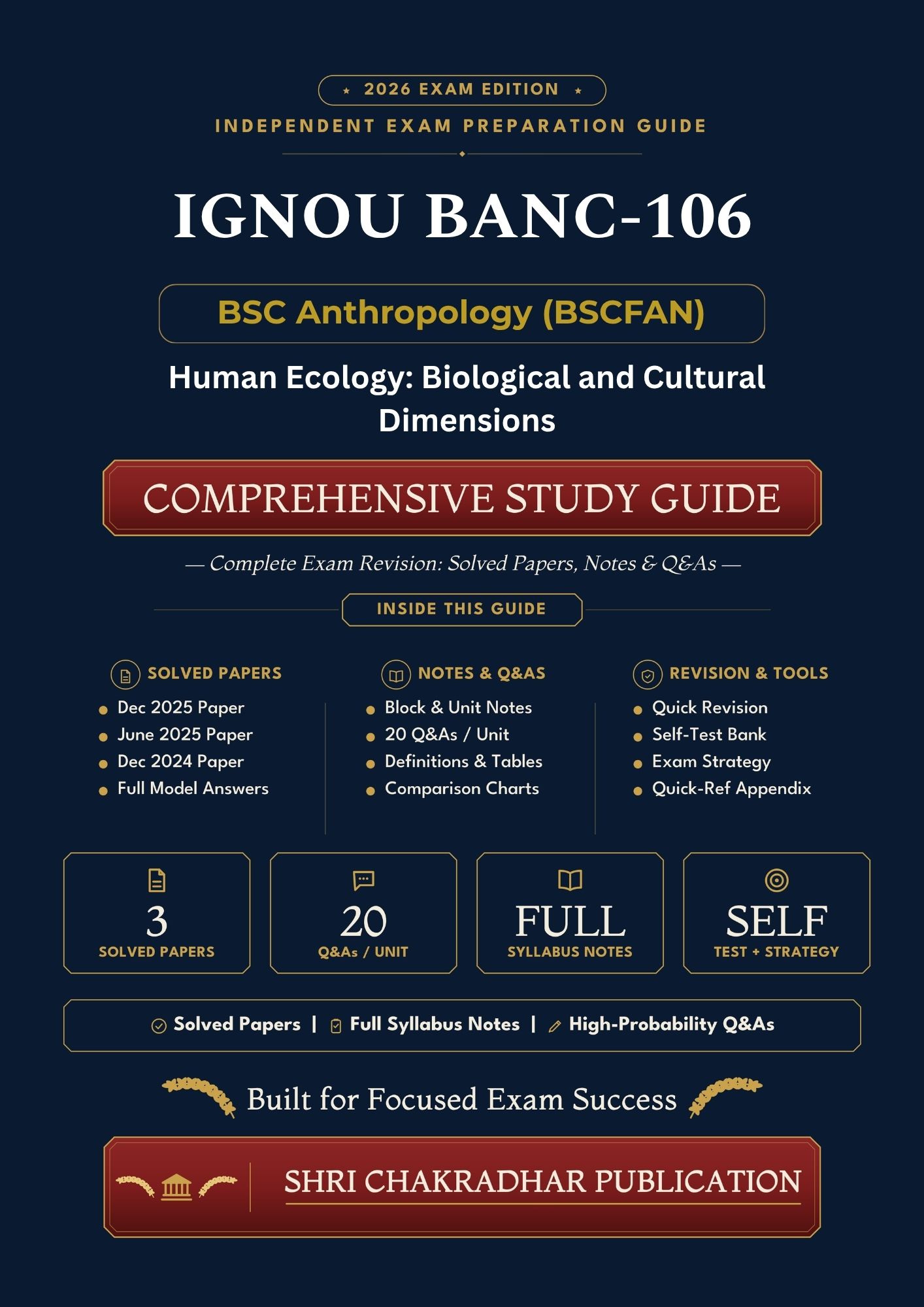 IGNOU BANC-106 Book (Human Ecology: Biology and Cultural Dimensions) | Study Guide