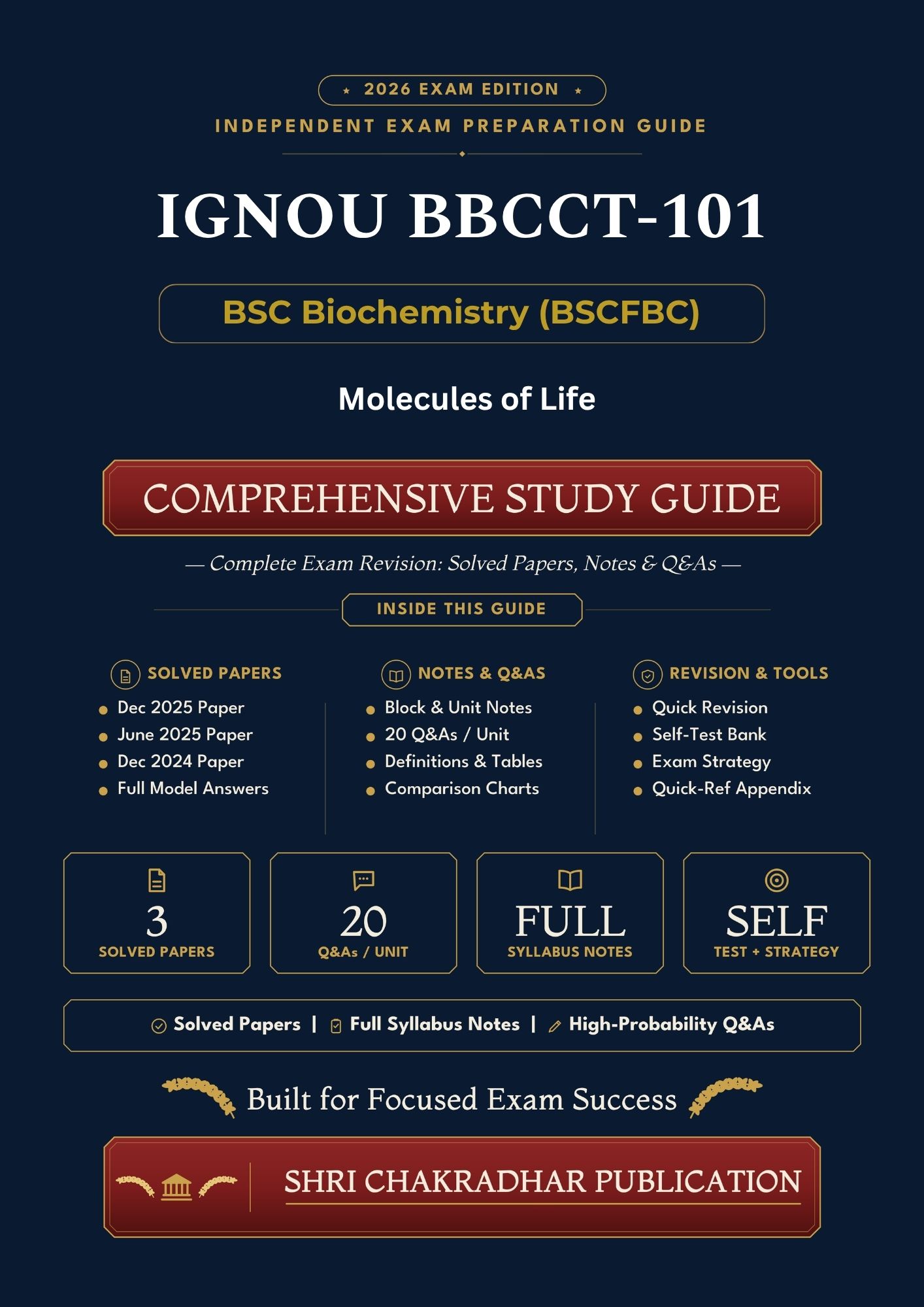 IGNOU BBCCT-101 Book (Molecules of Life) | Study Guide
