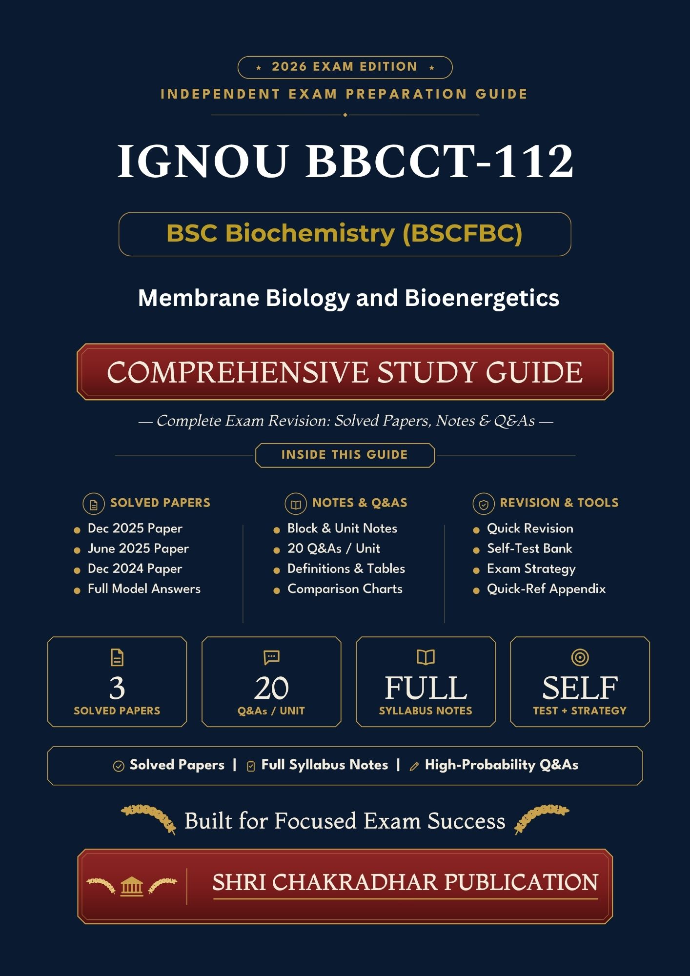 IGNOU BBCCL-112 Book (Membrane Biology and Bioenergetics (Laboratory)) | Study Guide