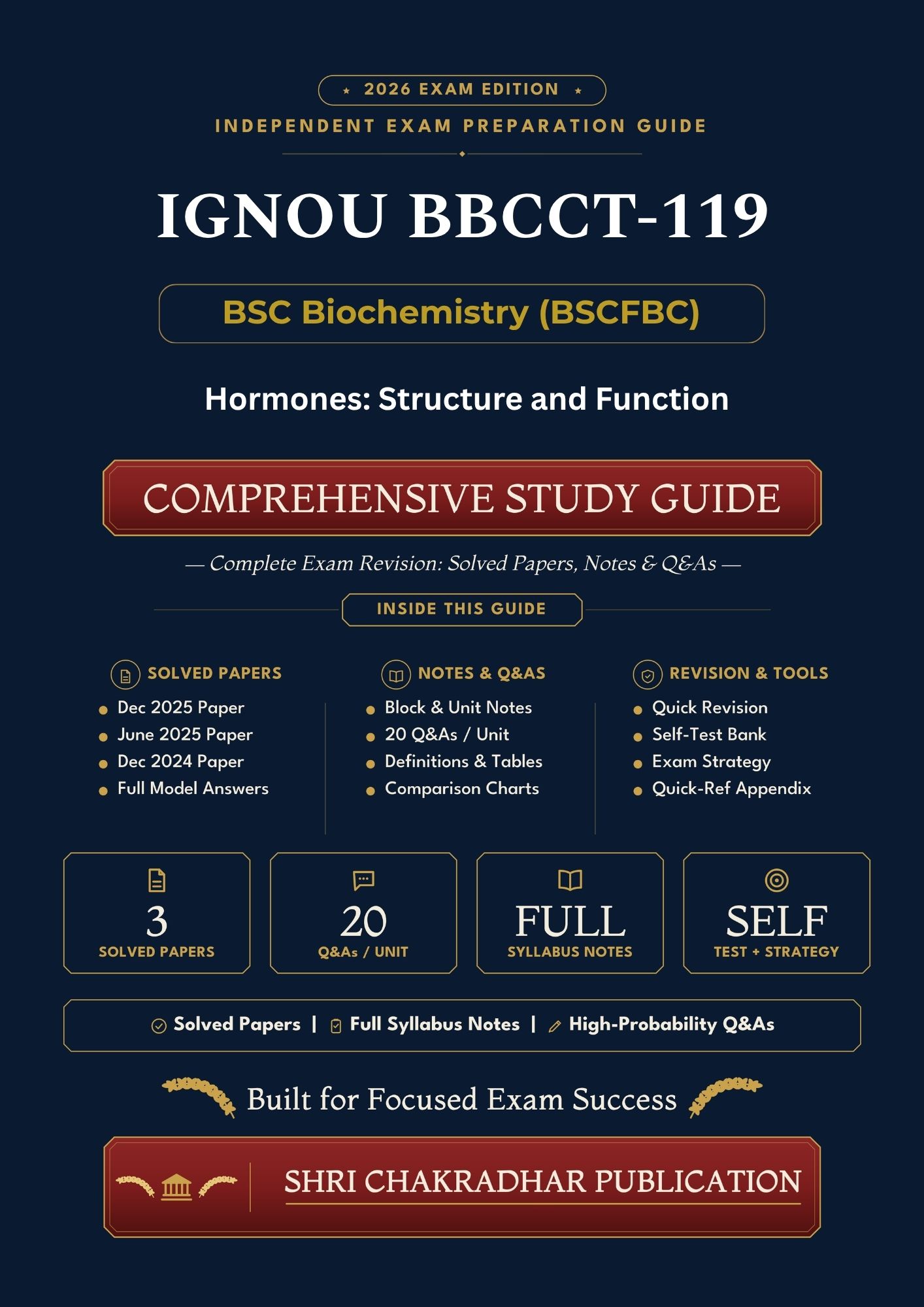 IGNOU BBCCT-119 Book (Hormone: Biochemistry and Function) | Study Guide