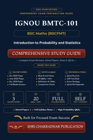 IGNOU BMTC-101 Book (Introduction to Probability and Statistics) | Study Guide