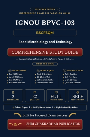 IGNOU BPVC-103 Book (Food Microbiology and Toxicology) | Study Guide
