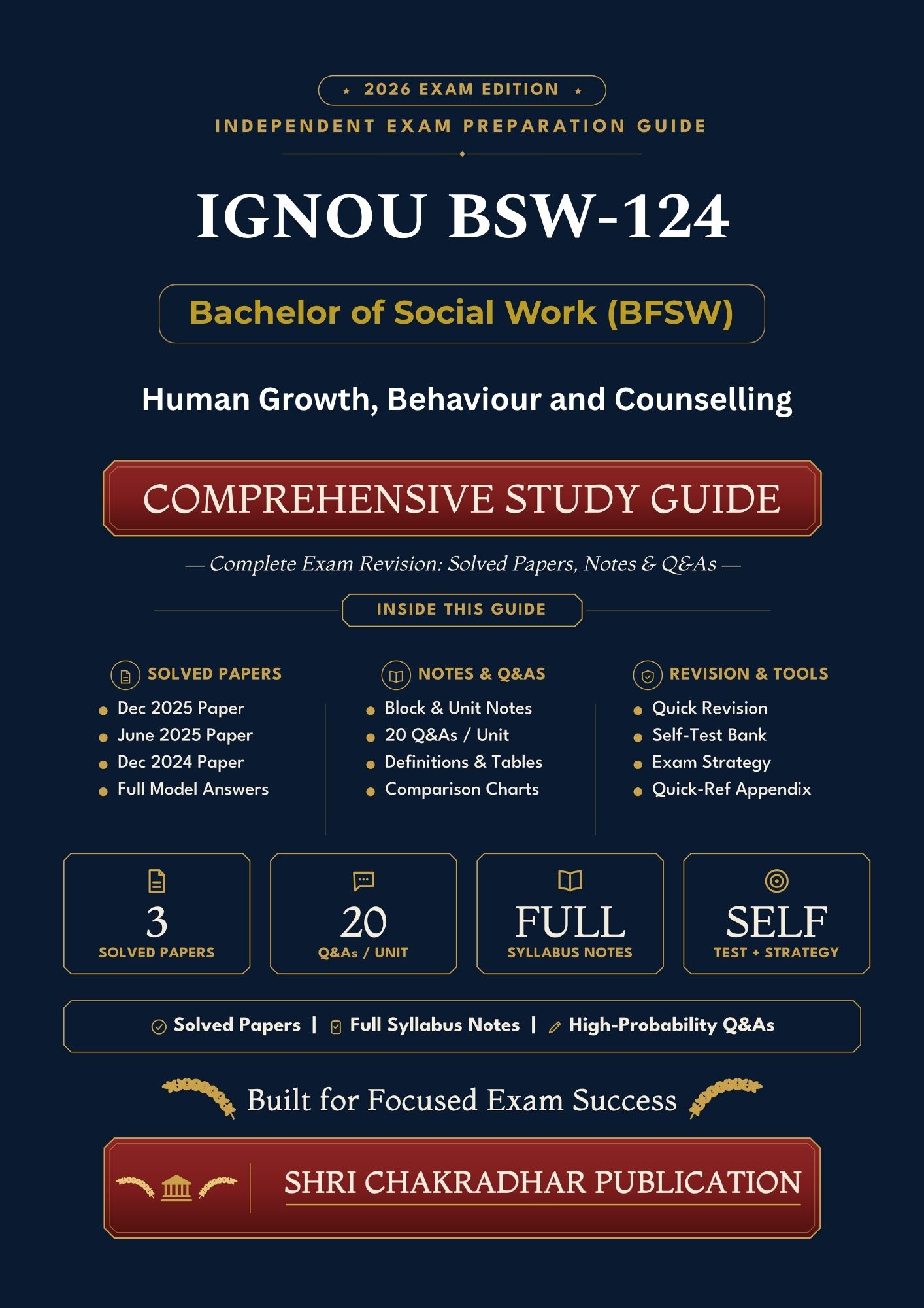 IGNOU BSW-124 Book (Human Growth, Behaviour and Counselling) | Study Guide