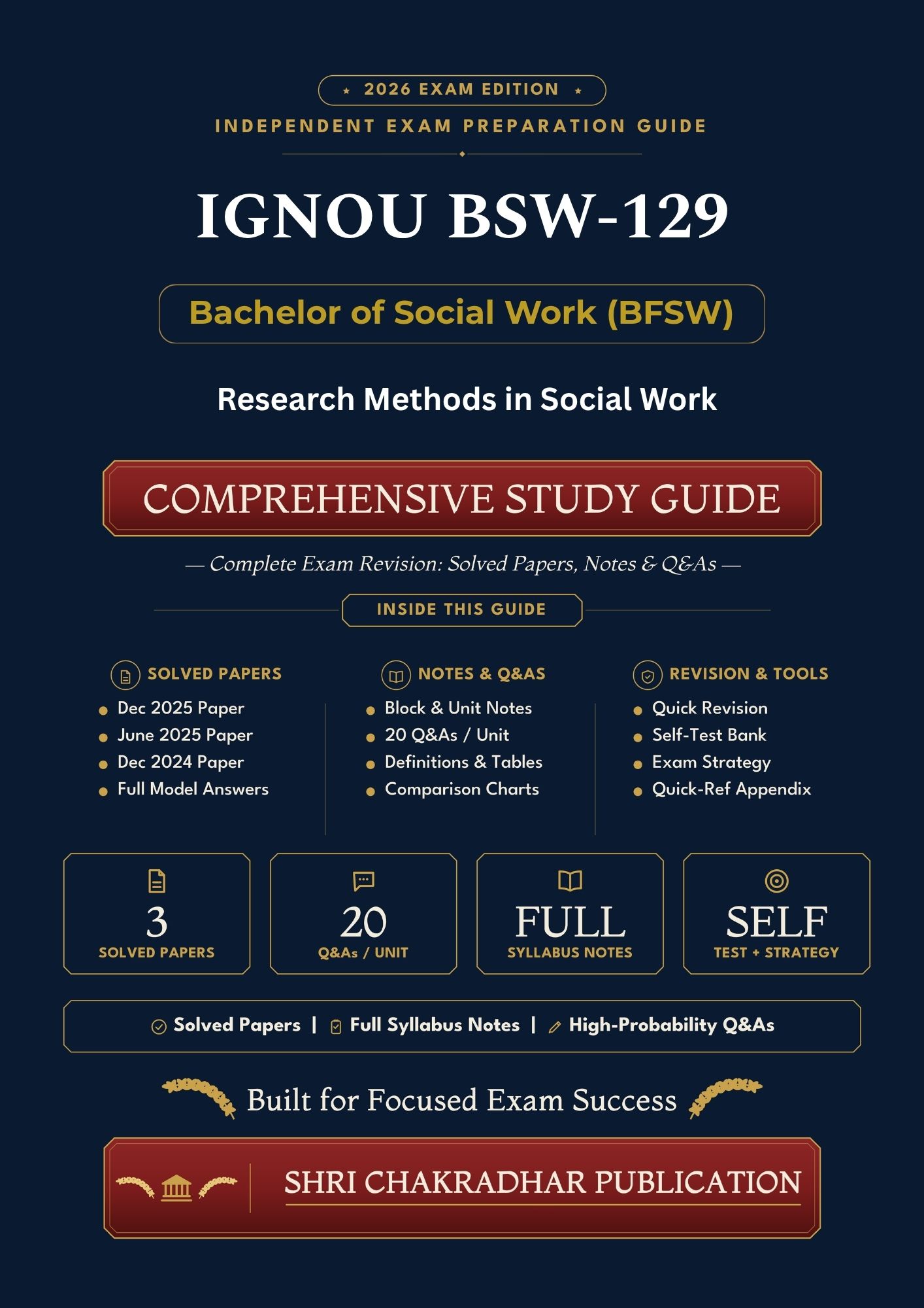 IGNOU BSW-129 Book (Research Methods in Social Work) | Study Guide