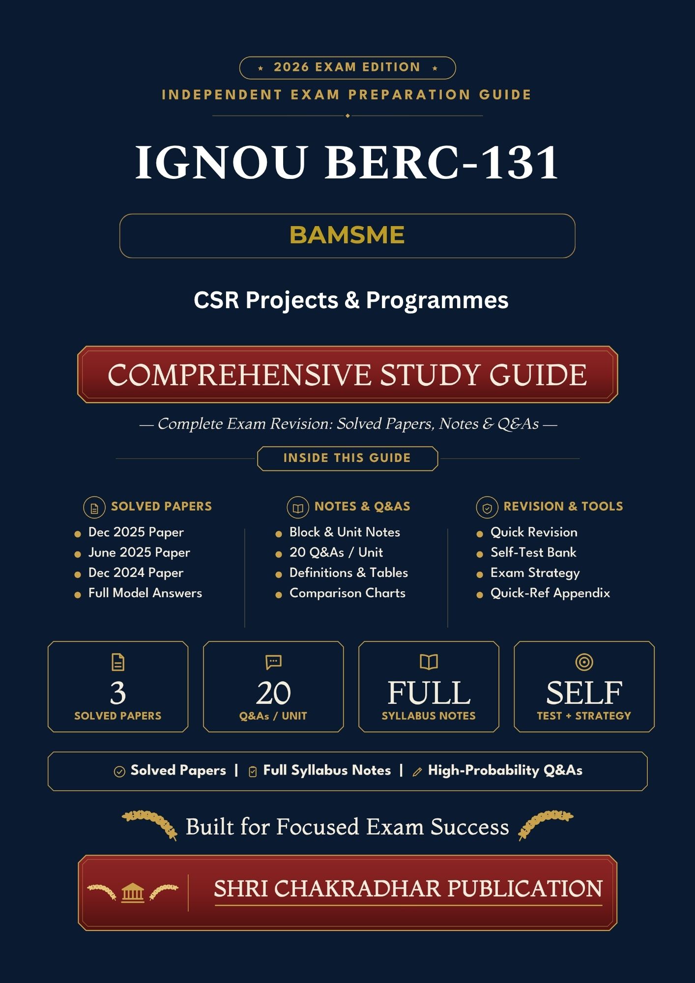 IGNOU BERC-131 Book (CSR Projects & Programmes) | Study Guide