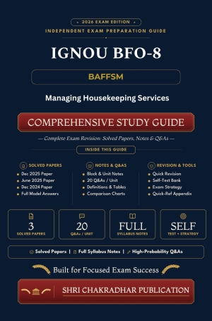 IGNOU BFO-008 Book (Managing Housekeeping Services) | Study Guide