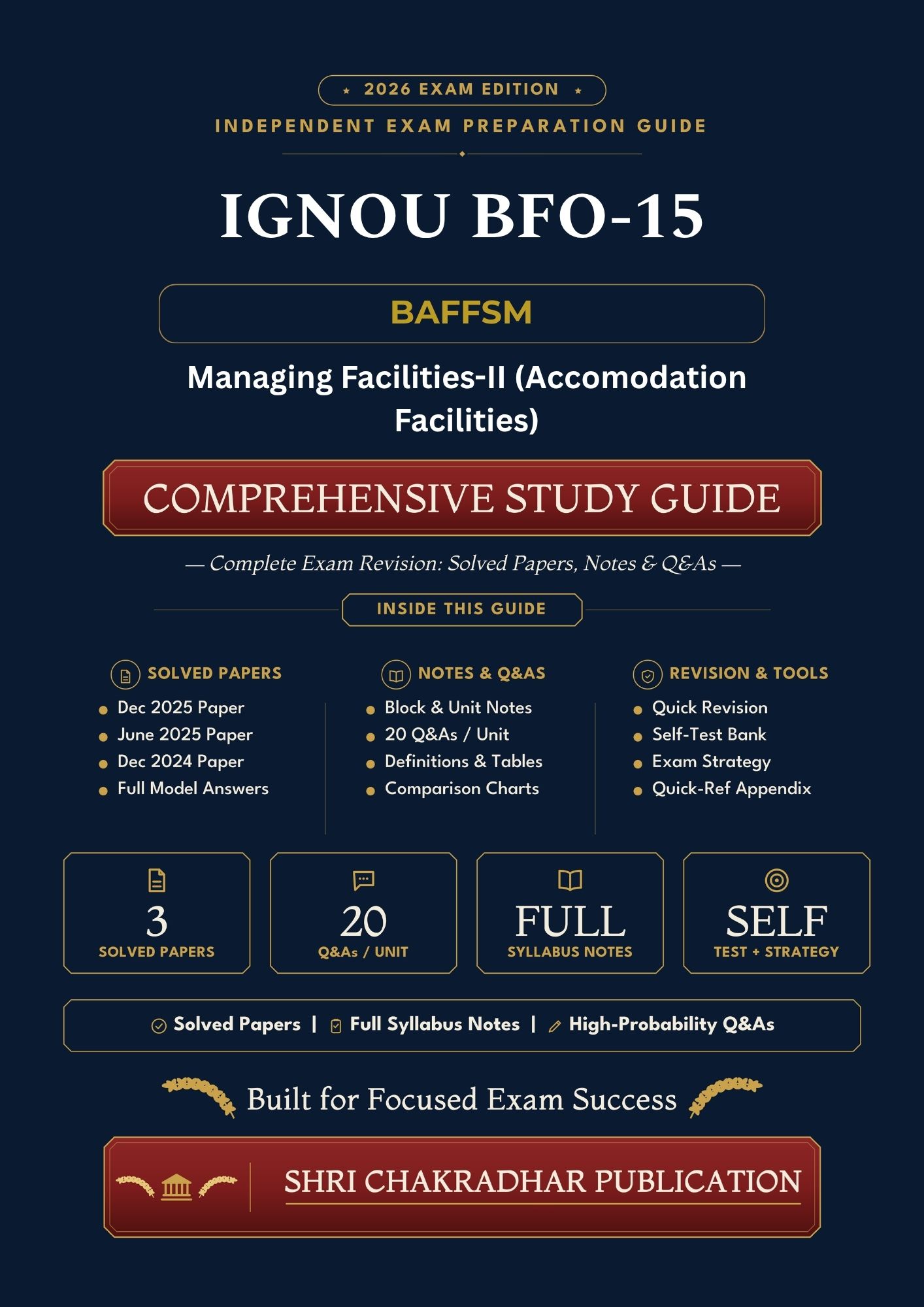 IGNOU BFO-015 Book (Managing Facilities-II (Accommodation Facilities)) | Study Guide