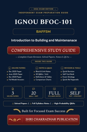 IGNOU BFOC-101 Book (Introduction to Building and Maintenance) | Study Guide