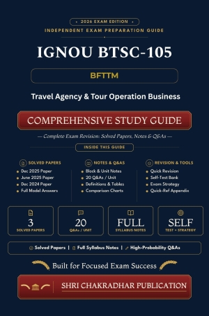 IGNOU BTSC-105 Book (Travel Agency & Tour Operation Business) | Study Guide