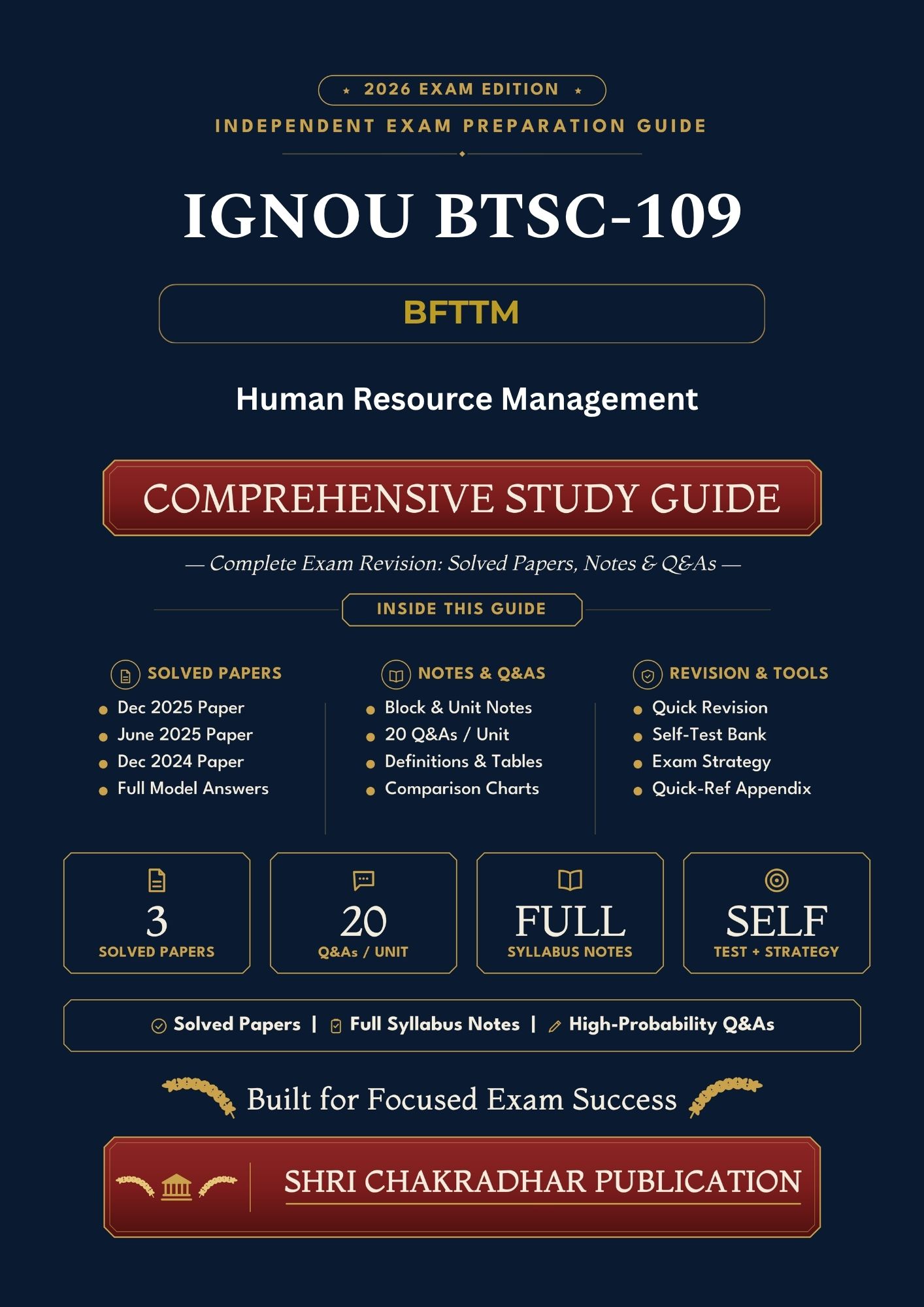 IGNOU BTSC-109 Book (Human Resource Management) | Study Guide