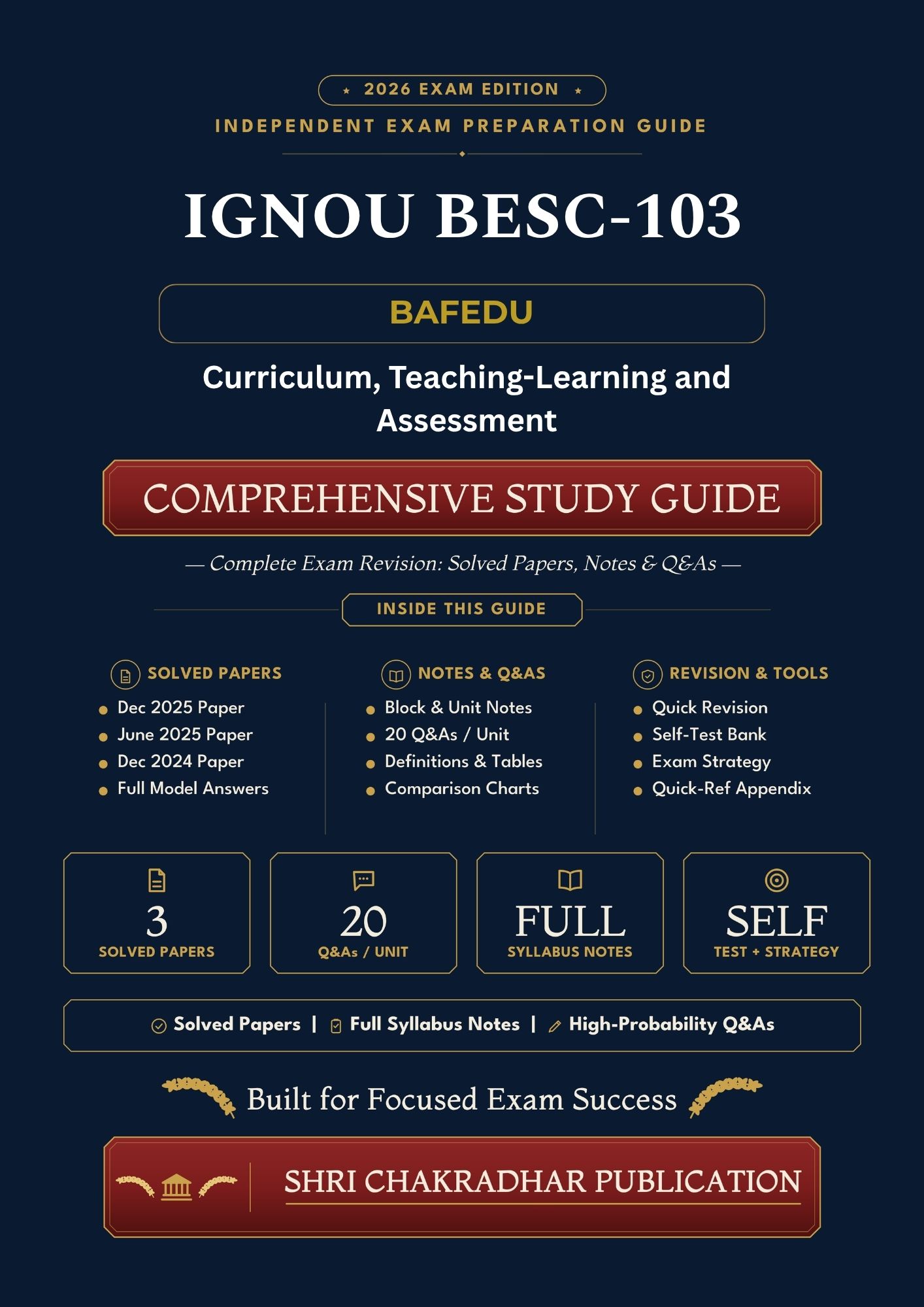 IGNOU BESC-103 Book (Curriculum, Teaching-Learning and Assessment) | Study Guide