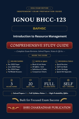IGNOU BHCC-123 Book (Introduction to Resource Management) | Study Guide