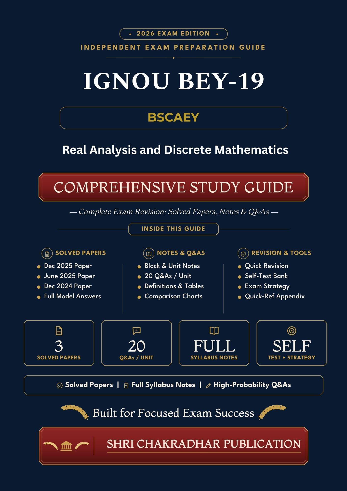 IGNOU BEY-019 Book (Real Analysis and Discrete Mathematics) | Study Guide