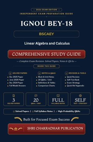 IGNOU BEY-018 Book (Linear Algebra and Calculus) | Study Guide