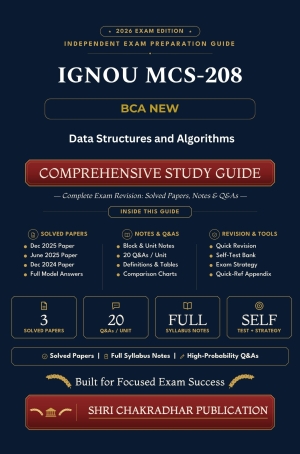 IGNOU MCS-208 Book (Data Structures and Algorithms) | Study Guide