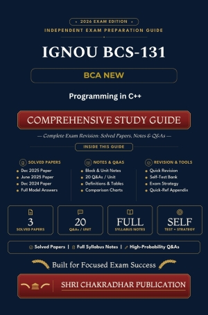 IGNOU BCS-131 Book (Programming in C++) | Study Guide