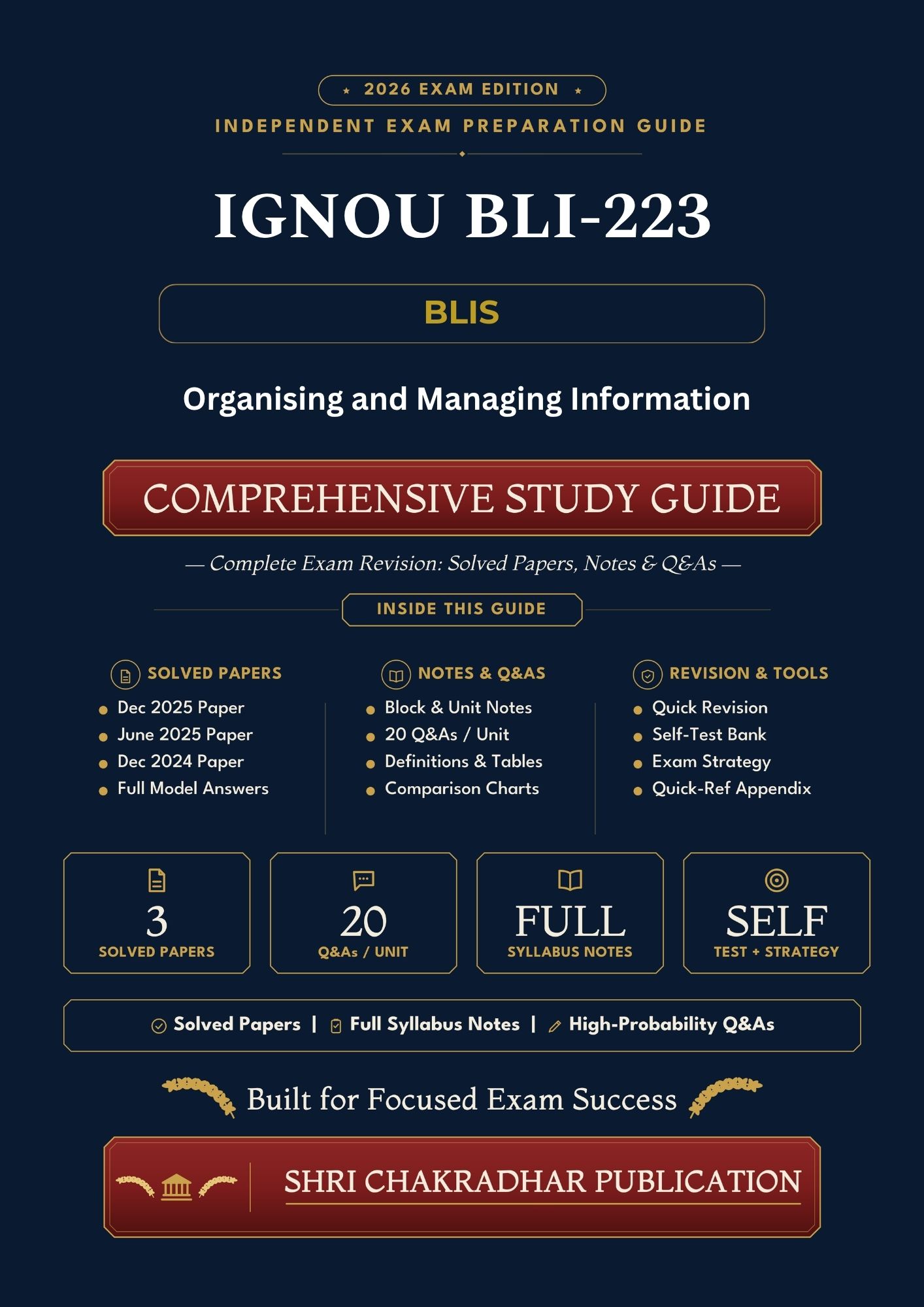 IGNOU BLI-223 Book (Organising and Managing Information) | Study Guide