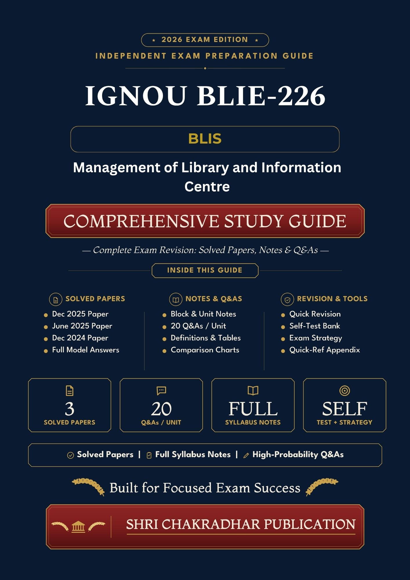 IGNOU BLIE-226 Book (Management of Library and Information Centre) | Study Guide
