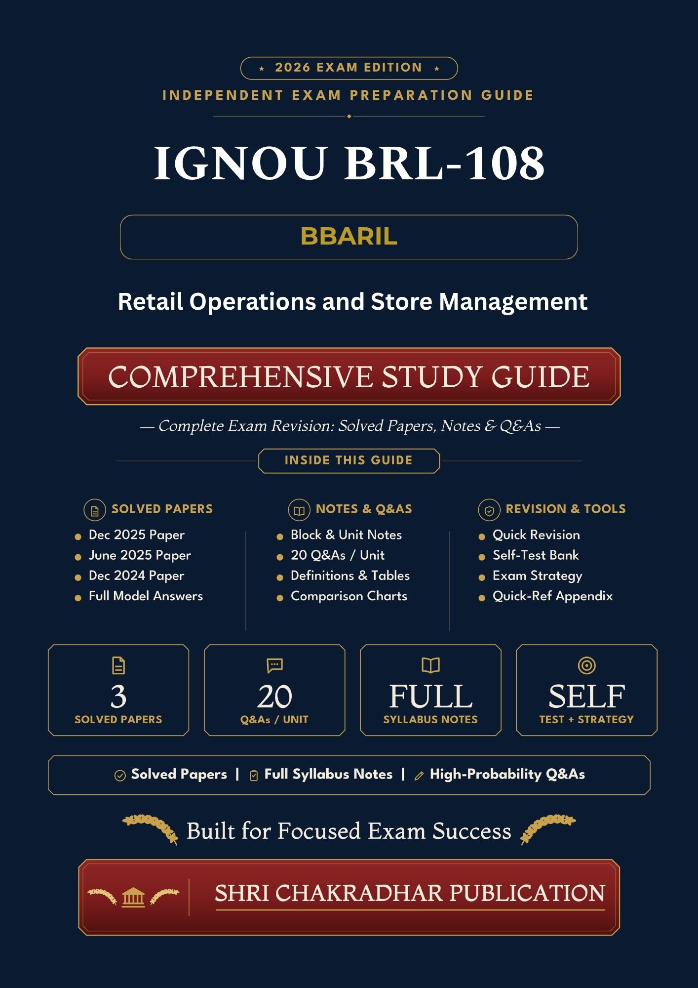 IGNOU BRL-108 Book (Retail Operations and Store Management) | Study Guide