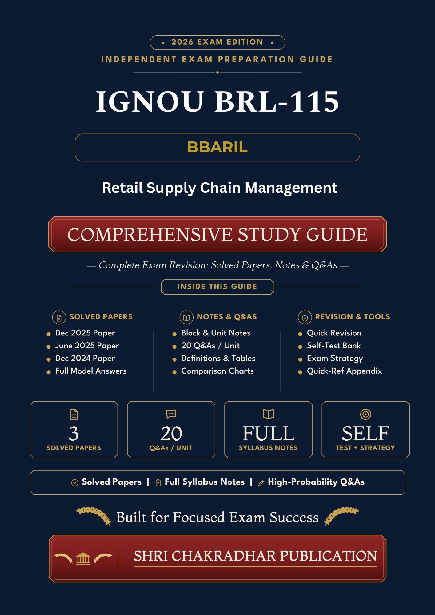 IGNOU BRL-115 Book (Retail Supply Chain Management) | Study Guide