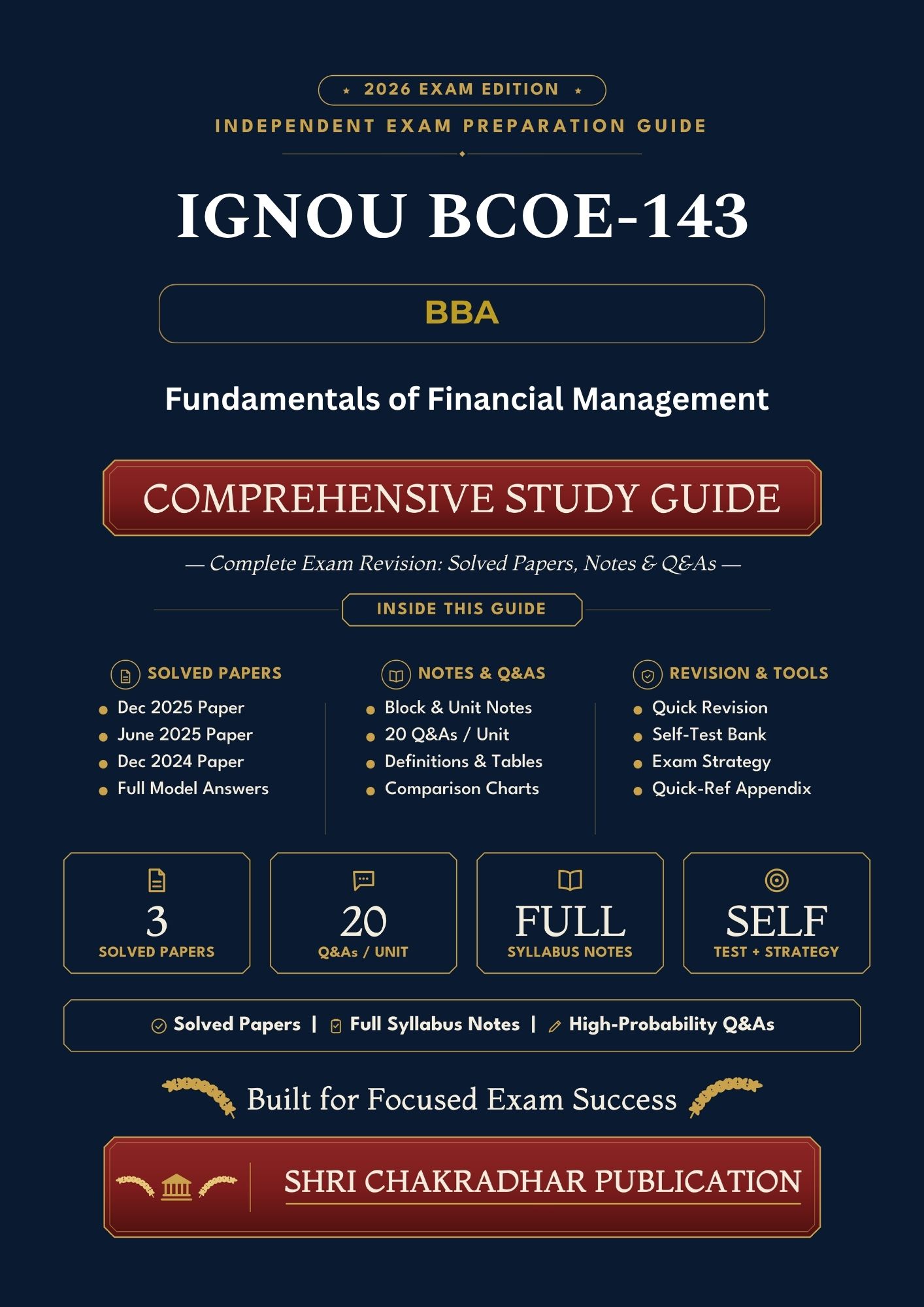 IGNOU BCOE-143 Book (Fundamentals of Financial Management) | Study Guide