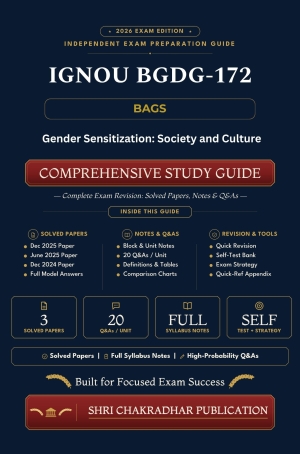 IGNOU BGDG-172 Book (Gender Sensitization: Society and Culture) | Study Guide