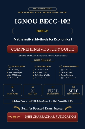 IGNOU BECC-102 Book (Mathematical Methods for Economics-I) | Study Guide