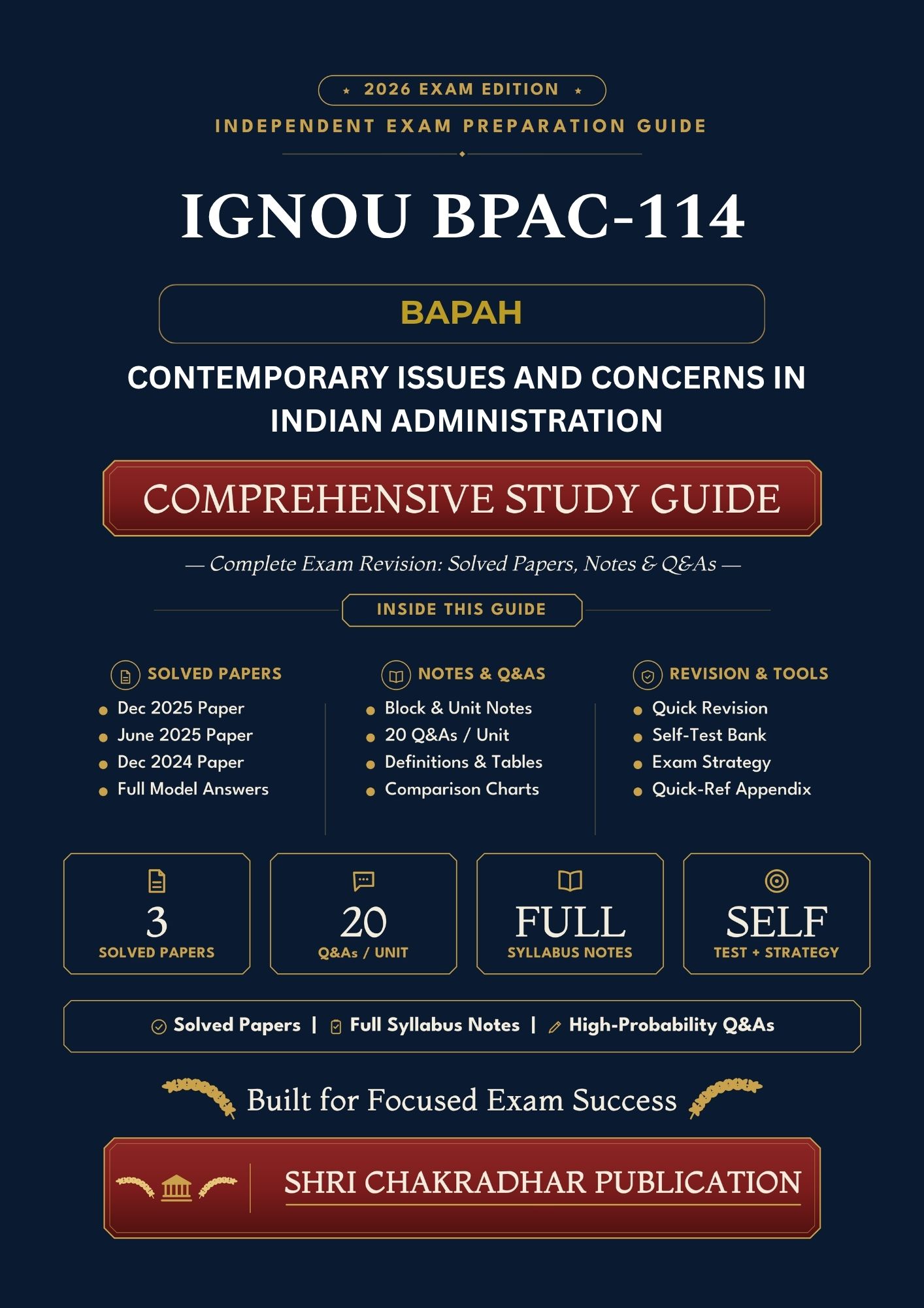IGNOU BPAC-114 Book (Contemporary Issues and Concerns in Indian Administration) | Study Guide