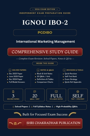 IGNOU IBO-02 Book (International Marketing Management) | Study Guide