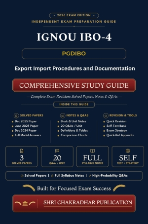 IGNOU IBO-04 Book (Export Import Procedures and Documentation) | Study Guide