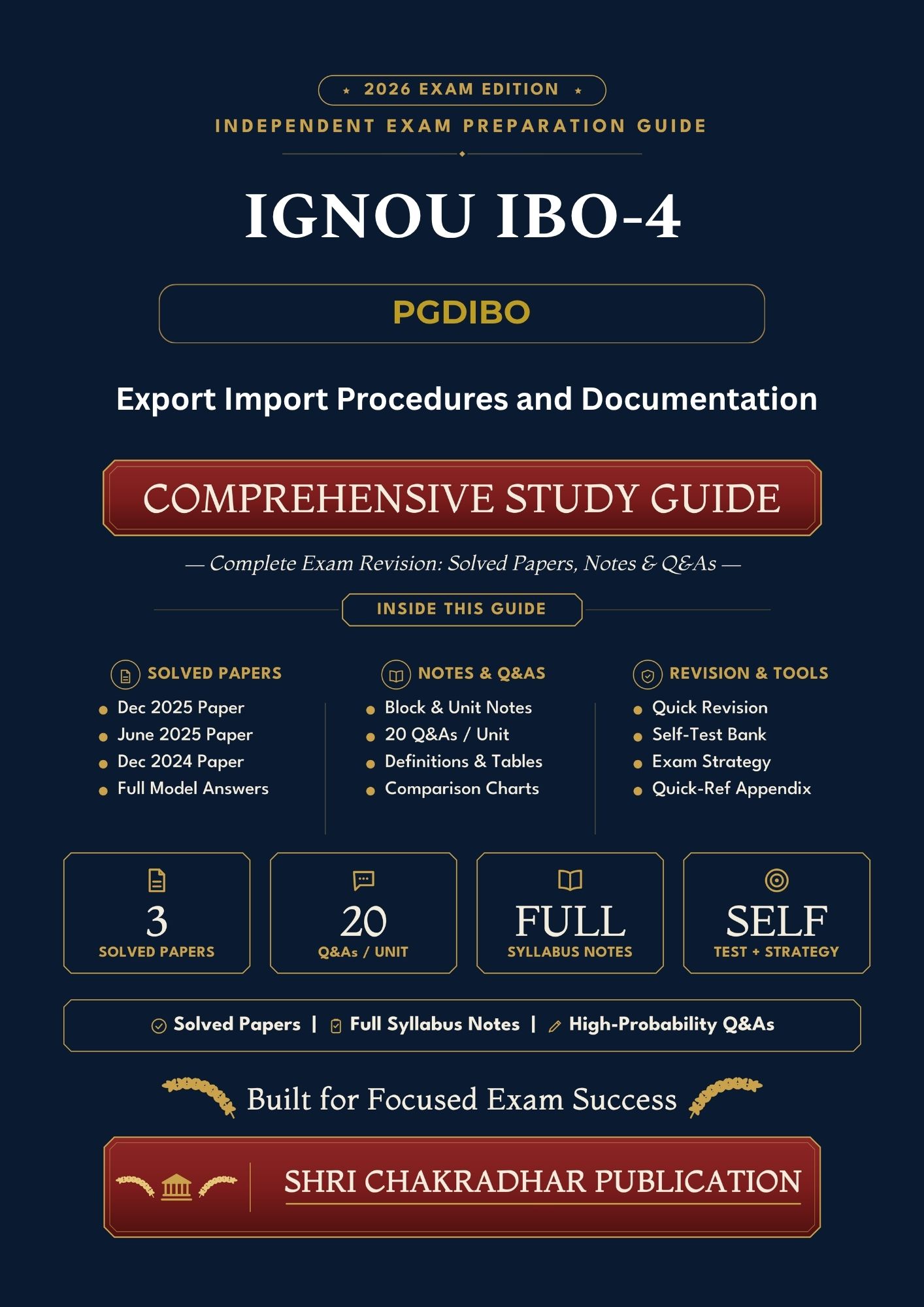IGNOU IBO-04 Book (Export Import Procedures and Documentation) | Study Guide