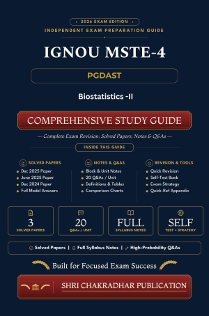 IGNOU MSTE-004 Book (Biostatistics -II) | Study Guide