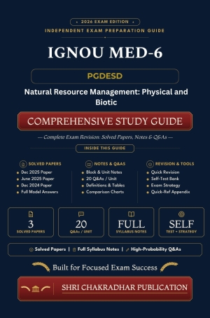 IGNOU MED-006 Book (Natural Resource Management: Physical and Biotic) | Study Guide
