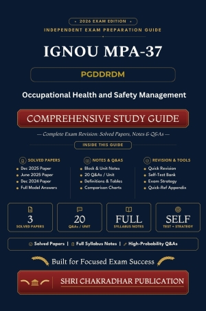 IGNOU MPA-037 Book (Occupational Health and Safety Management) | Study Guide