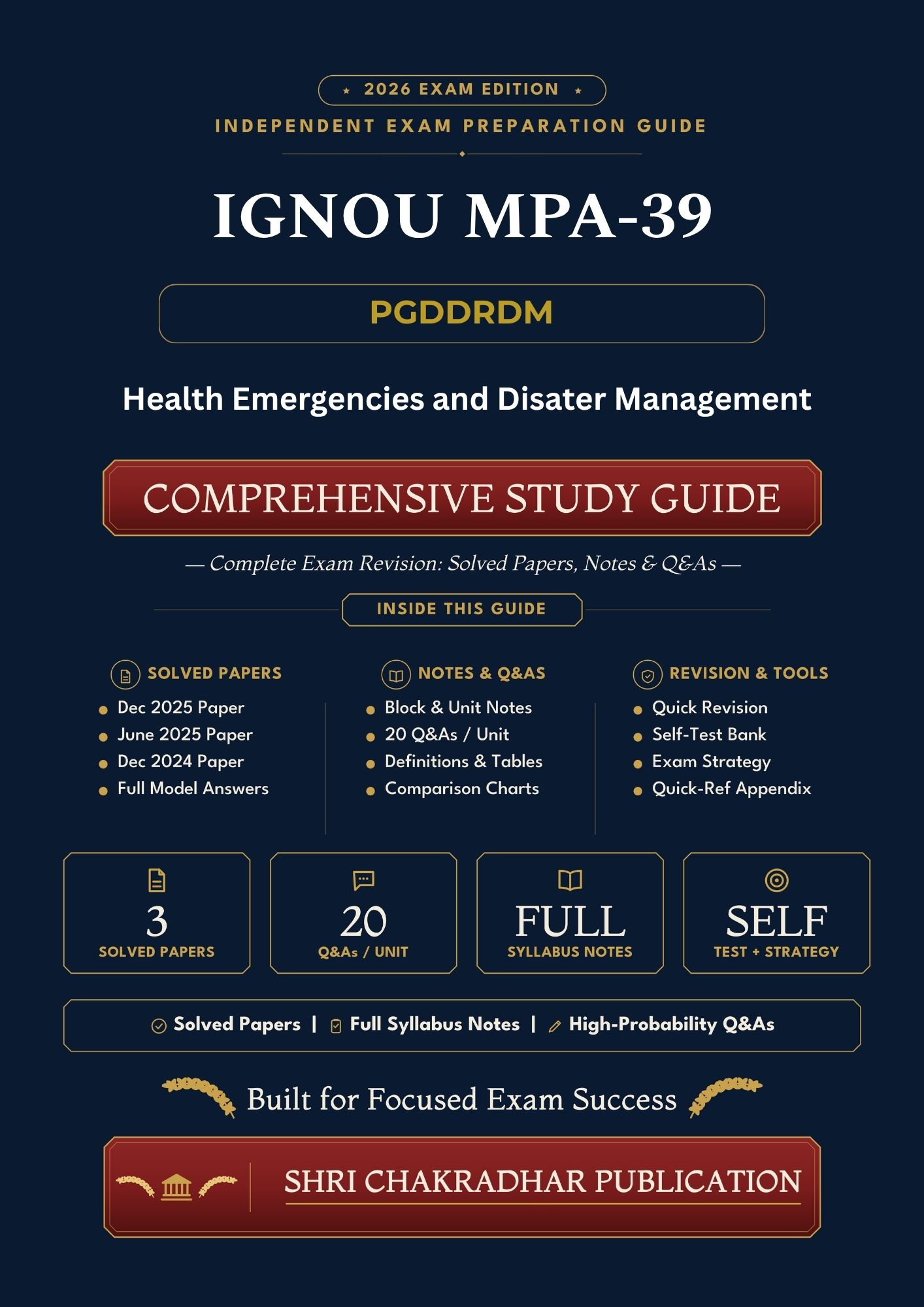 IGNOU MPA-039 Book (Health Emergencies and Disaster Management) | Study Guide