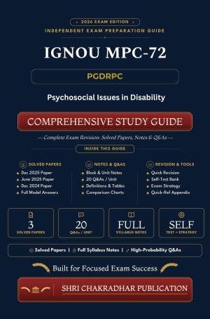IGNOU MPC-072 Book (Psychosocial Issues in Disability) | Study Guide
