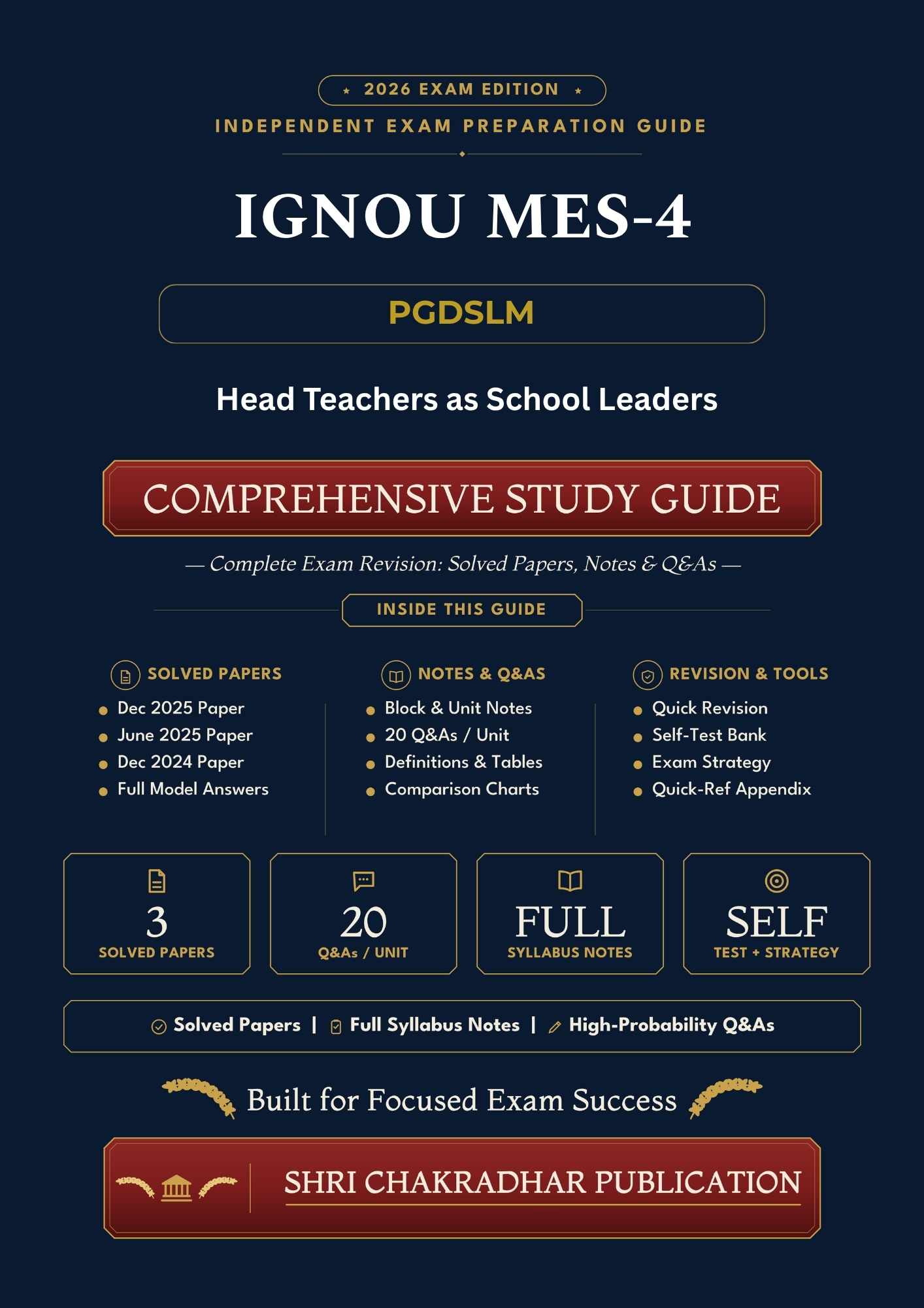 IGNOU MES-004 Book (Head Teachers as School Leaders) | Study Guide