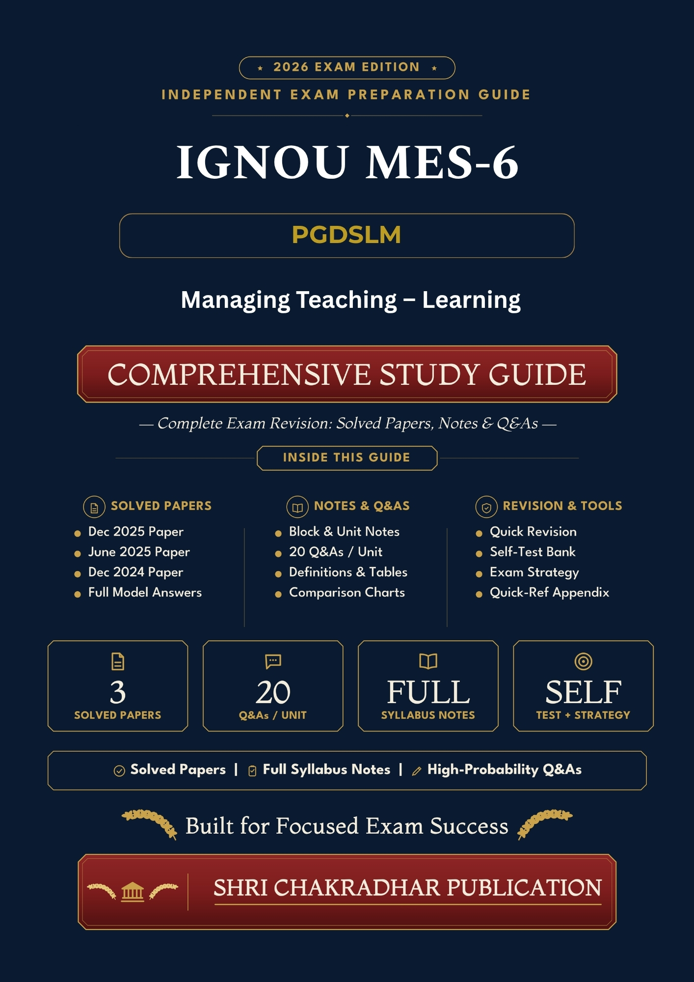 IGNOU MES-006 Book (Managing Teaching-Learning) | Study Guide