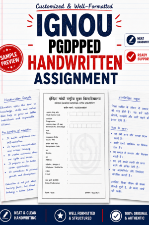 IGNOU PGDPPED handwritten assignment set for MES 81 to MES 84 by Shri Chakradhar Publication, ₹320 per subject in hard copy